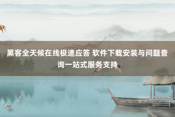 黑客全天候在线极速应答 软件下载安装与问题查询一站式服务支持